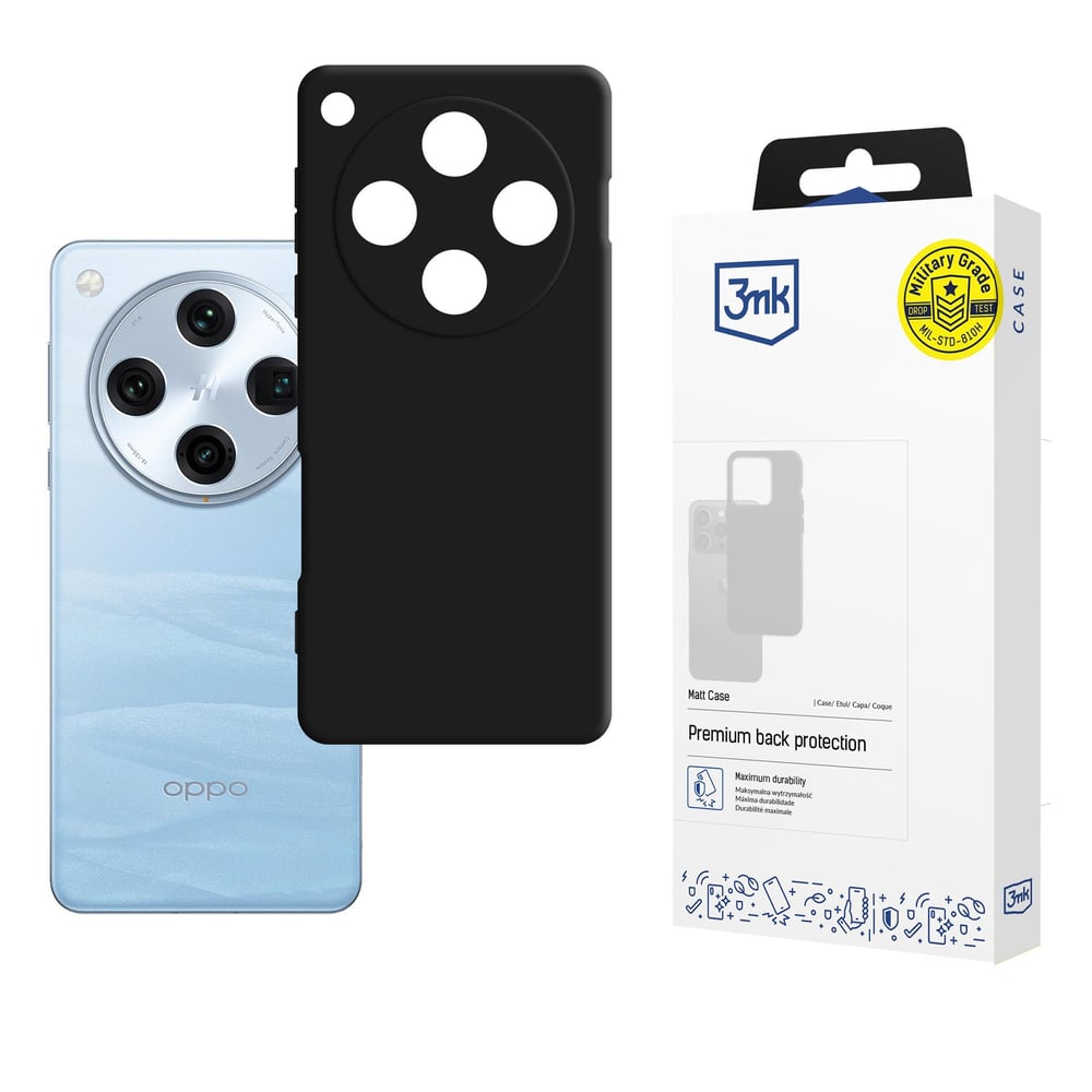 3MK Matt Back Cover Σιλικόνης Μαύρο (Honor X8)