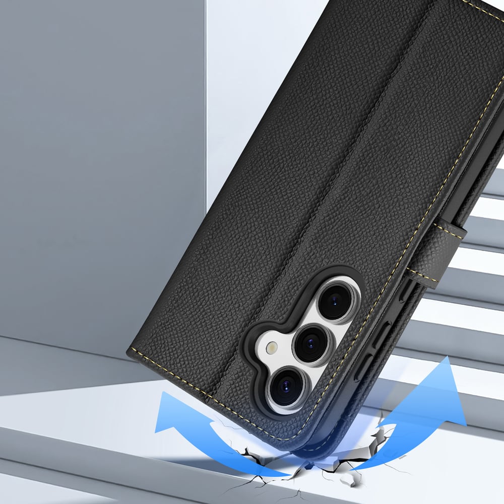 Dux Ducis Wallet Δερμάτινο Μαύρο (Galaxy S25+)