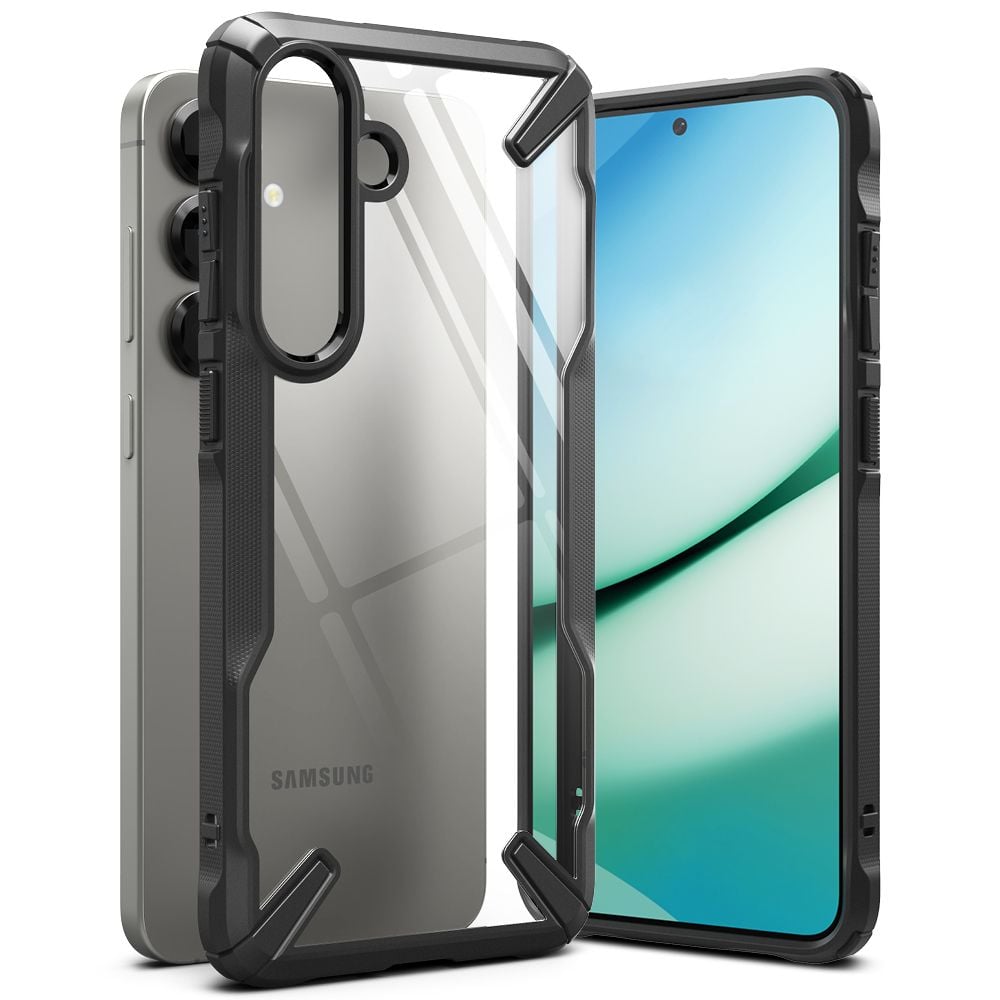 Ringke Back Cover Πλαστικό / Σιλικόνης 2mm με Λουράκι Μαύρο (Galaxy S25+)