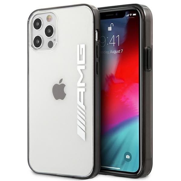AMG Mettalic Black Edges Back Cover Σιλικόνης Διάφανο/Μαύρο (iPhone 12 Pro Max) AMHCP12LAESLBK