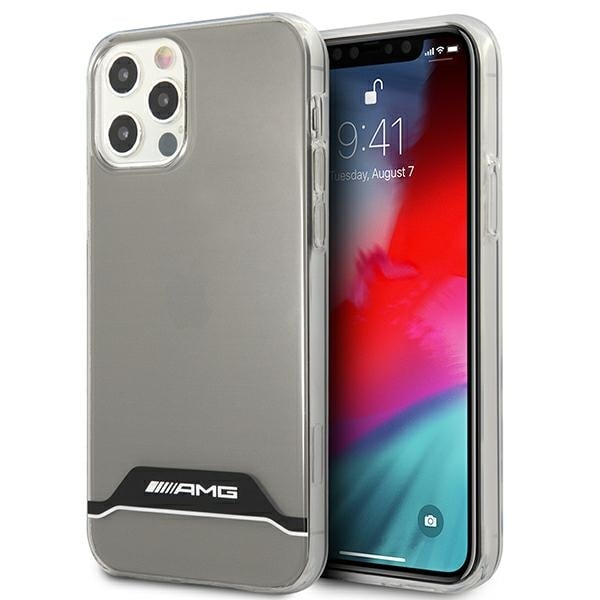 AMG Horizontal Stripes Back Cover Σιλικόνης Γκρι (iPhone 12 / 12 Pro)