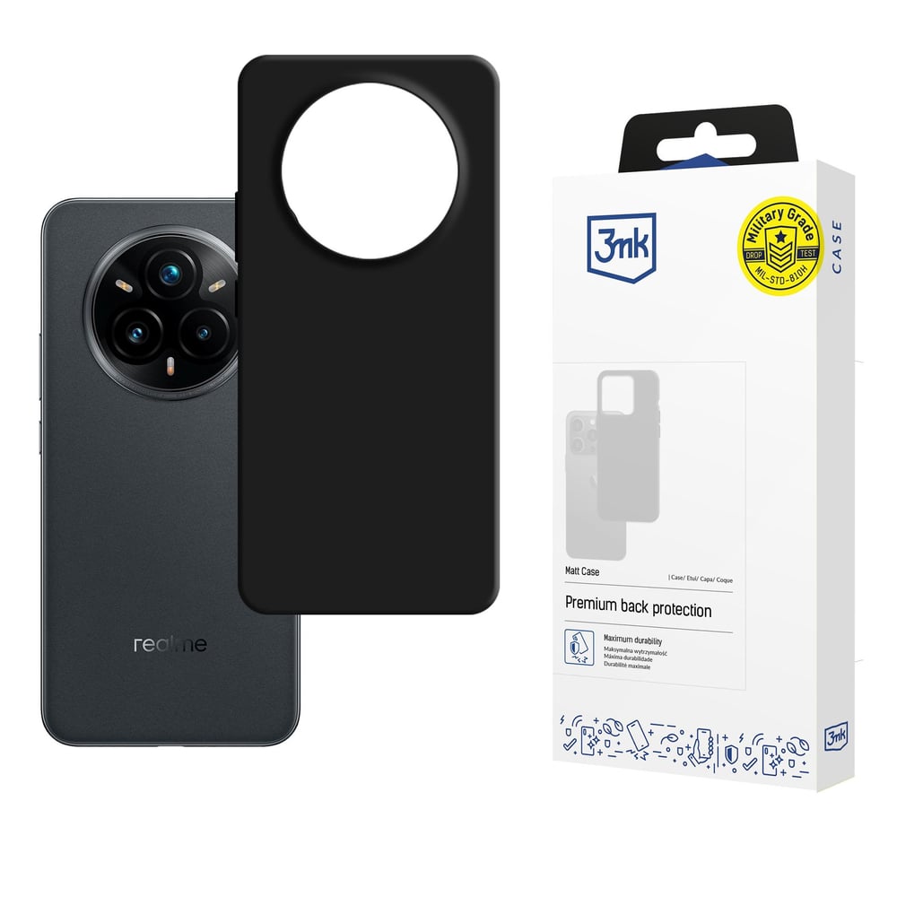 3MK Matt Back Cover Σιλικόνης Μαύρο (Realme 14 Pro+)