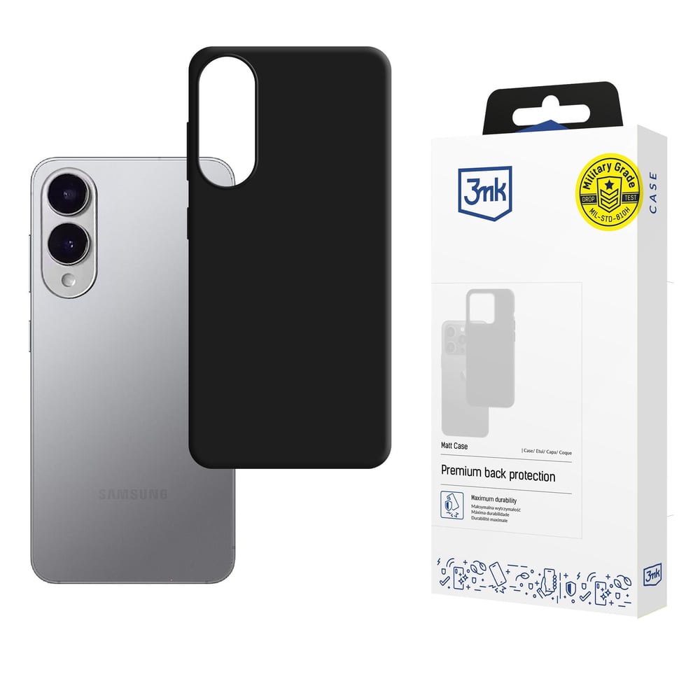 3MK Matt Back Cover Σιλικόνης 1.2mm Μαύρο (Galaxy S25)