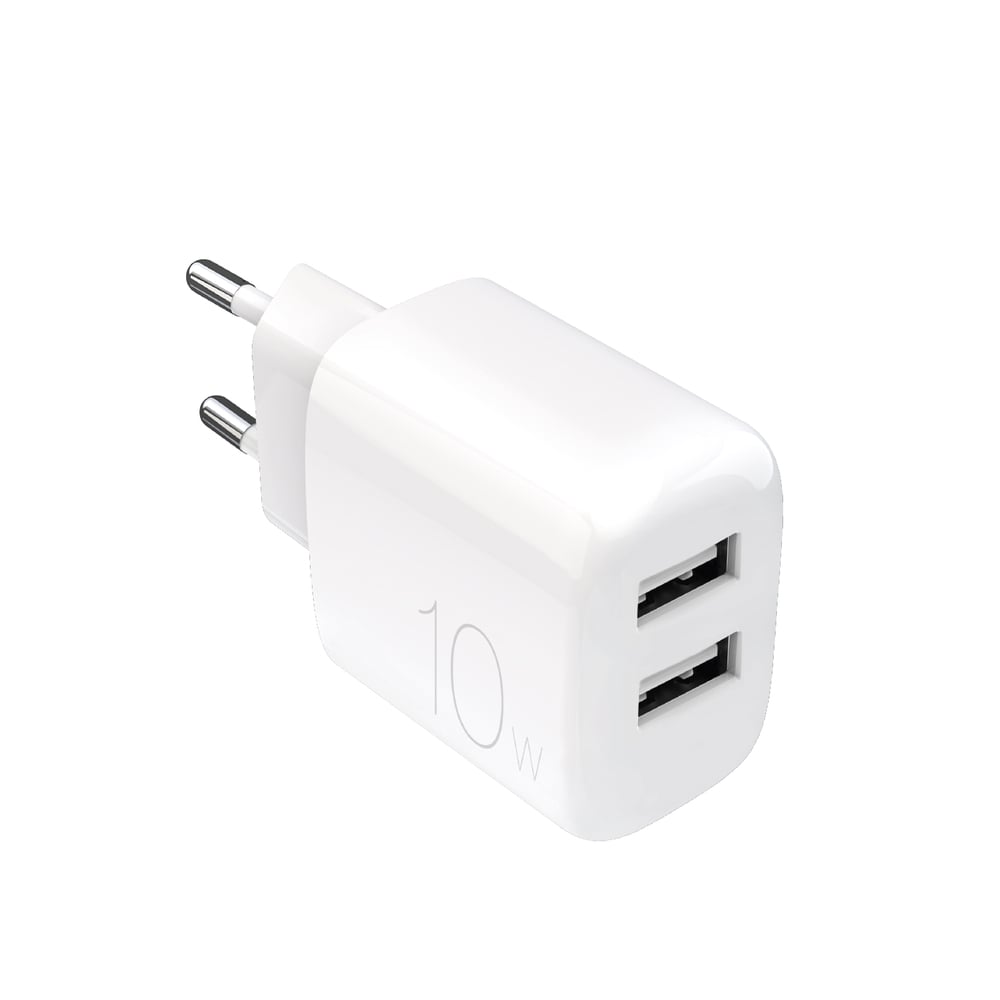 Puro Φορτιστής Χωρίς Καλώδιο με 2 Θύρες USB-A 10W Λευκός (Prolite)