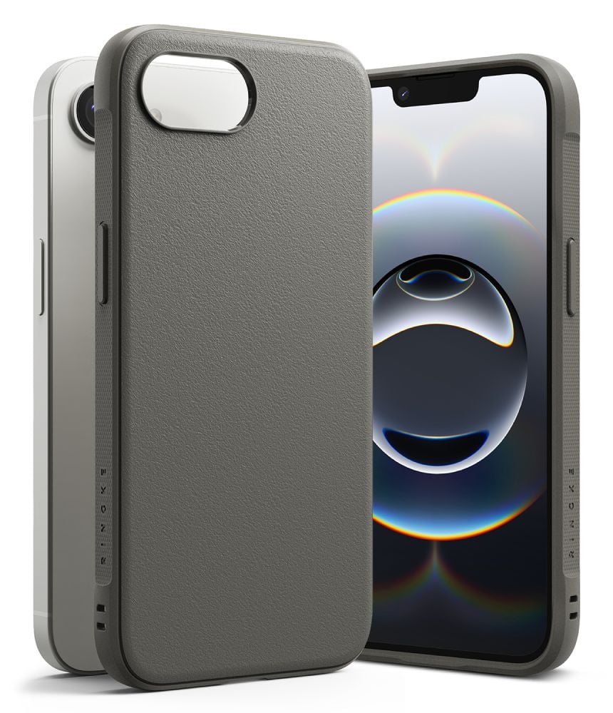 Ringke Back Cover Σιλικόνης 2mm με Λουράκι Γκρι (iPhone 17e / 16e)