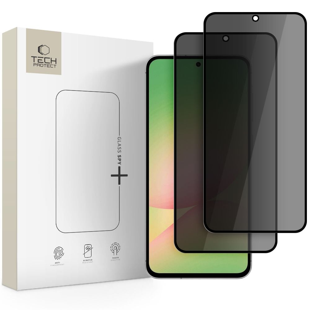 Tech-Protect Glass Spy+ Privacy Tempered Glass Μαύρο (Galaxy A36, Galaxy A56 5G)