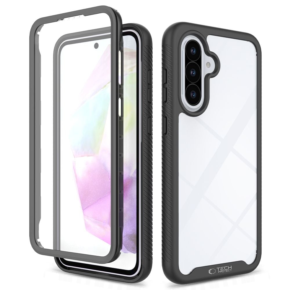 Tech-Protect DEFENSE Back Cover Tempered Glass 2mm Μαύρο (Samsung Galaxy A36, Samsung Galaxy A56)