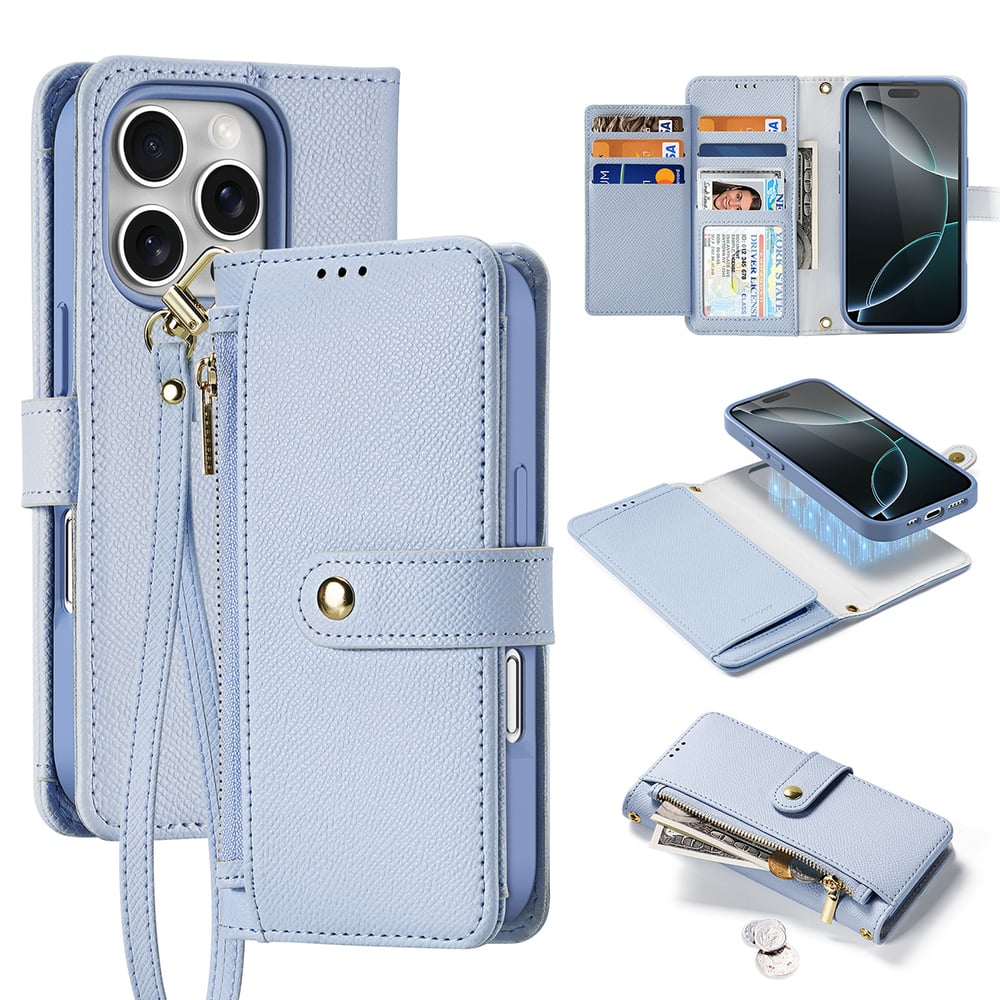 Dux Ducis Lawa Wallet Δερμάτινο / Σιλικόνης Μπλε (iPhone 16 Pro Max)