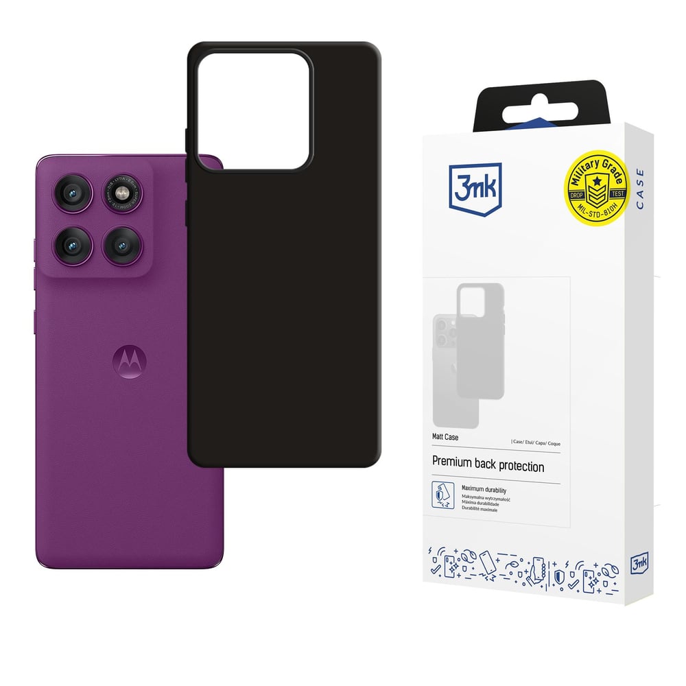 3MK Matt Back Cover Σιλικόνης 1.2mm Μαύρο (Motorola Edge 60 Pro - 3mk)