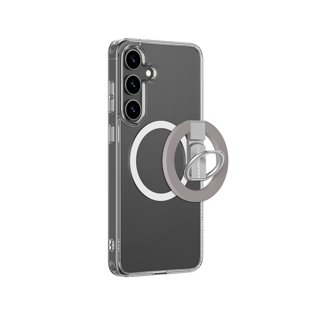 Amazingthing Minimal Mag Case Magnetic Ring Magnetic Ring Samsung Galaxy S25+ Transparent