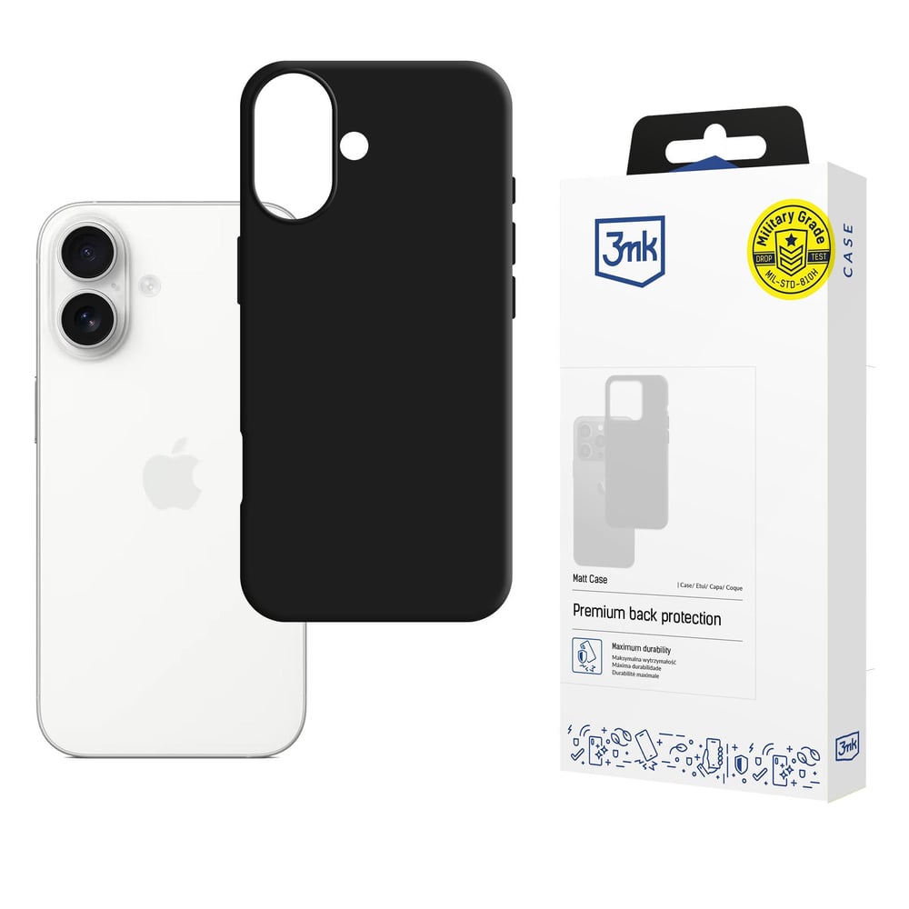 3MK Back Cover Σιλικόνης 1.2mm Μαύρο (iPhone 17)