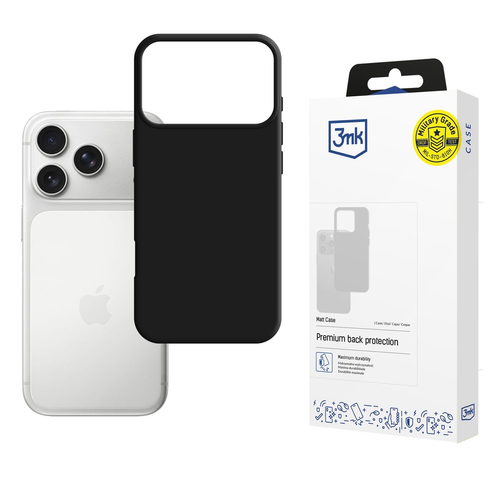 3MK Back Cover Σιλικόνης 1.8mm Μαύρο (iPhone 17 Pro)