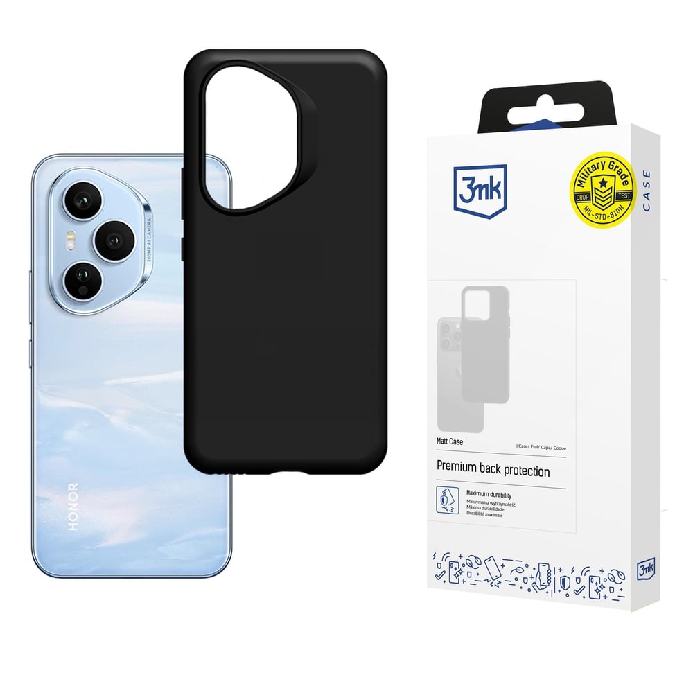 3MK Matt Back Cover Σιλικόνης Μαύρο (Honor 400 PRO - 3mk)