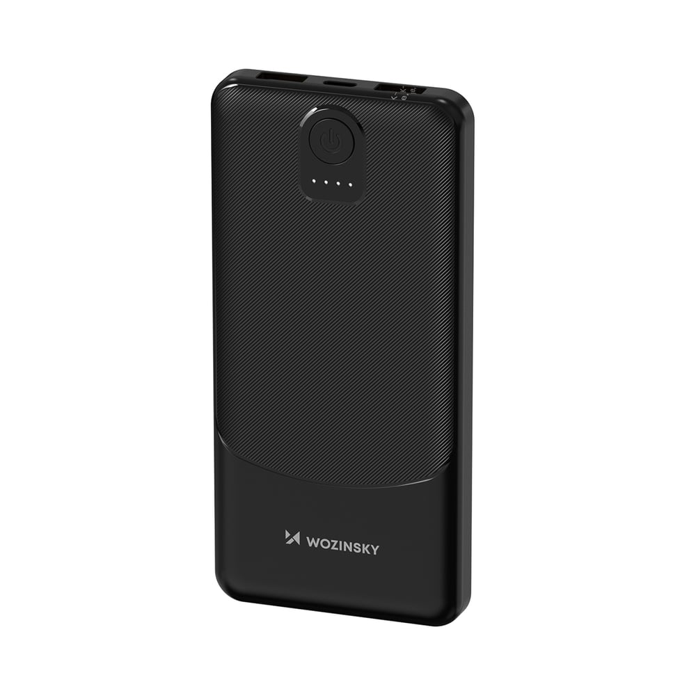 Wozinsky Wpower 10000mAh με 2 Θύρες USB-A και Θύρα USB-C Μαύρο