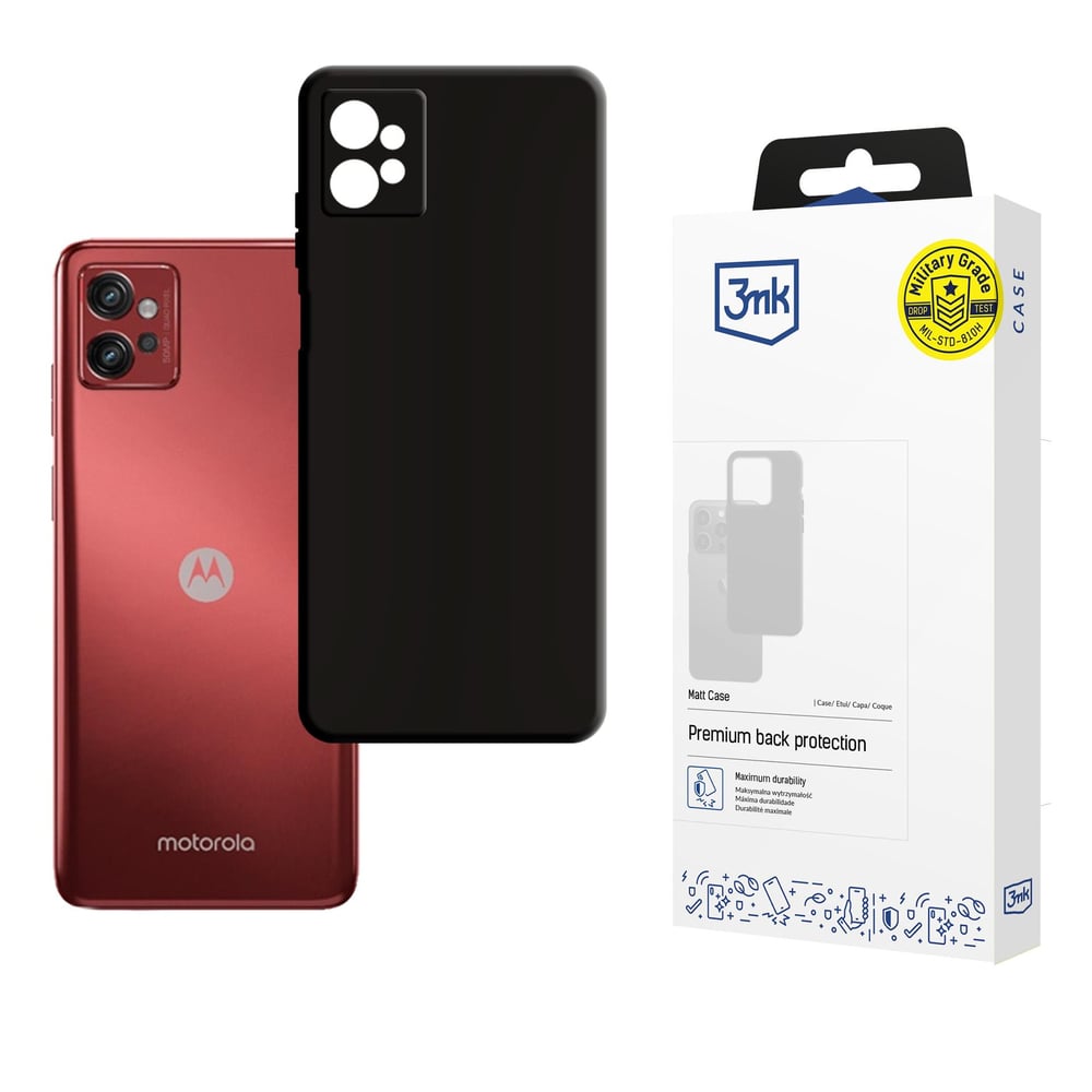 3MK Matt Back Cover Σιλικόνης Μαύρο (Moto G32)