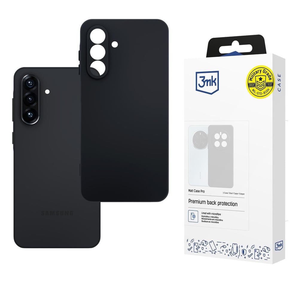 3MK Matt Back Cover Σιλικόνης / Tempered Glass 1.8mm Μαύρο (Samsung Galaxy A26 5G, 3mk)