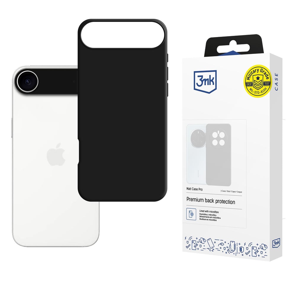 3MK Matt Back Cover Πλαστικό / Σιλικόνης 1.8mm Μαύρο (iPhone Air)