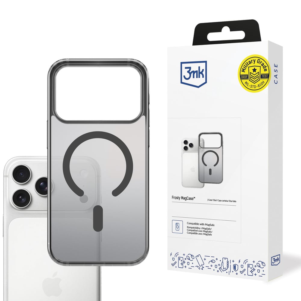 3MK Magcase Back Cover Σιλικόνης / Πλαστικό 2mm Μαύρο (iPhone 17 Pro)