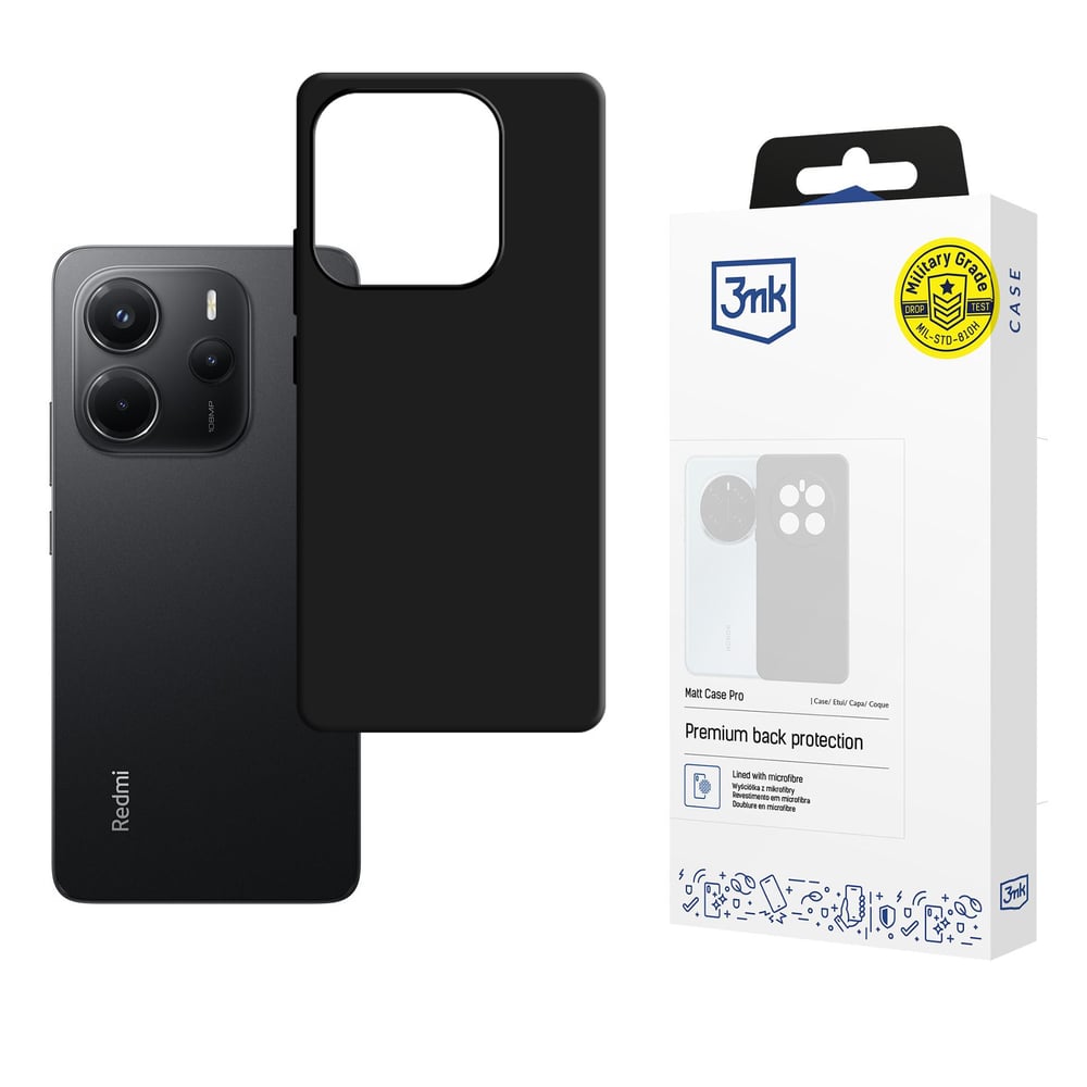 3MK Matt Back Cover Μαύρο (Redmi Note 14 5G)