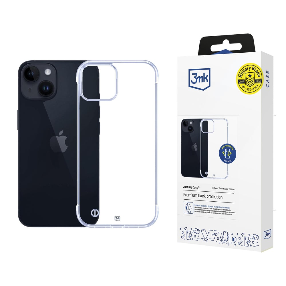 3MK Just20g Clear Back Cover Δερμάτινο / Πλαστικό Διάφανο (iPhone 15 Plus)