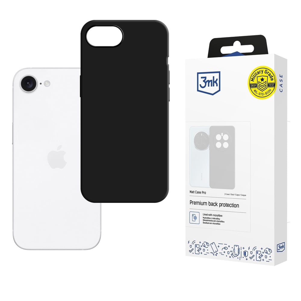 3MK Matt Back Cover Μαύρο (Apple iPhone SE4, Manufacturer: 3mk)