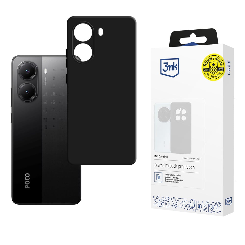 3MK Back Cover Πλαστικό Μαύρο (Poco X7 Pro)