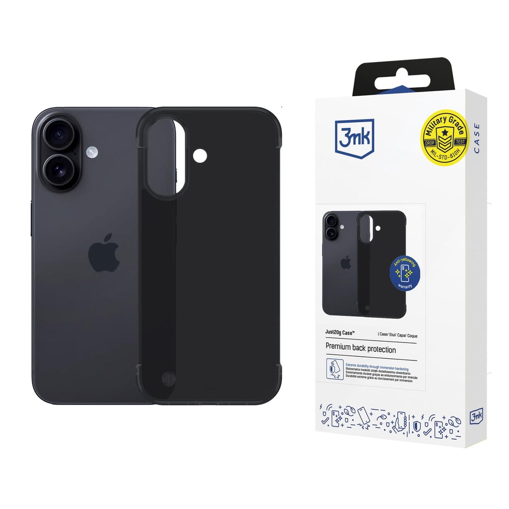 3MK Just20g Matt Back Cover Δερμάτινο / Πλαστικό Διάφανο (iPhone 16 Plus)