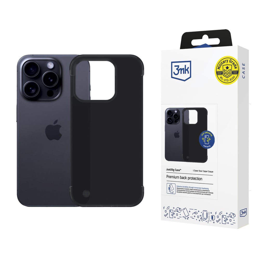 3MK Just20g Matt Back Cover Δερμάτινο / Πλαστικό Διάφανο (iPhone 15 Pro)