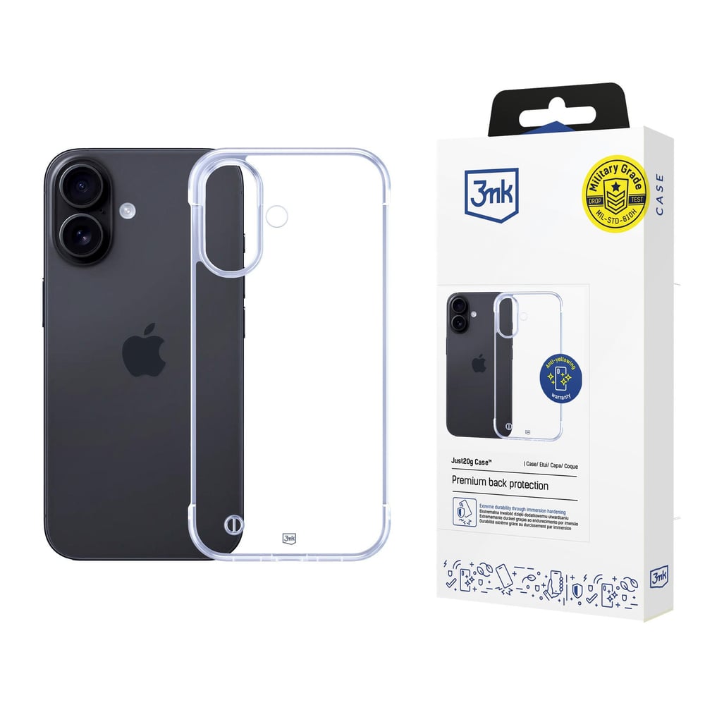3MK Just20g Clear Back Cover Δερμάτινο / Πλαστικό Διάφανο (iPhone 16)