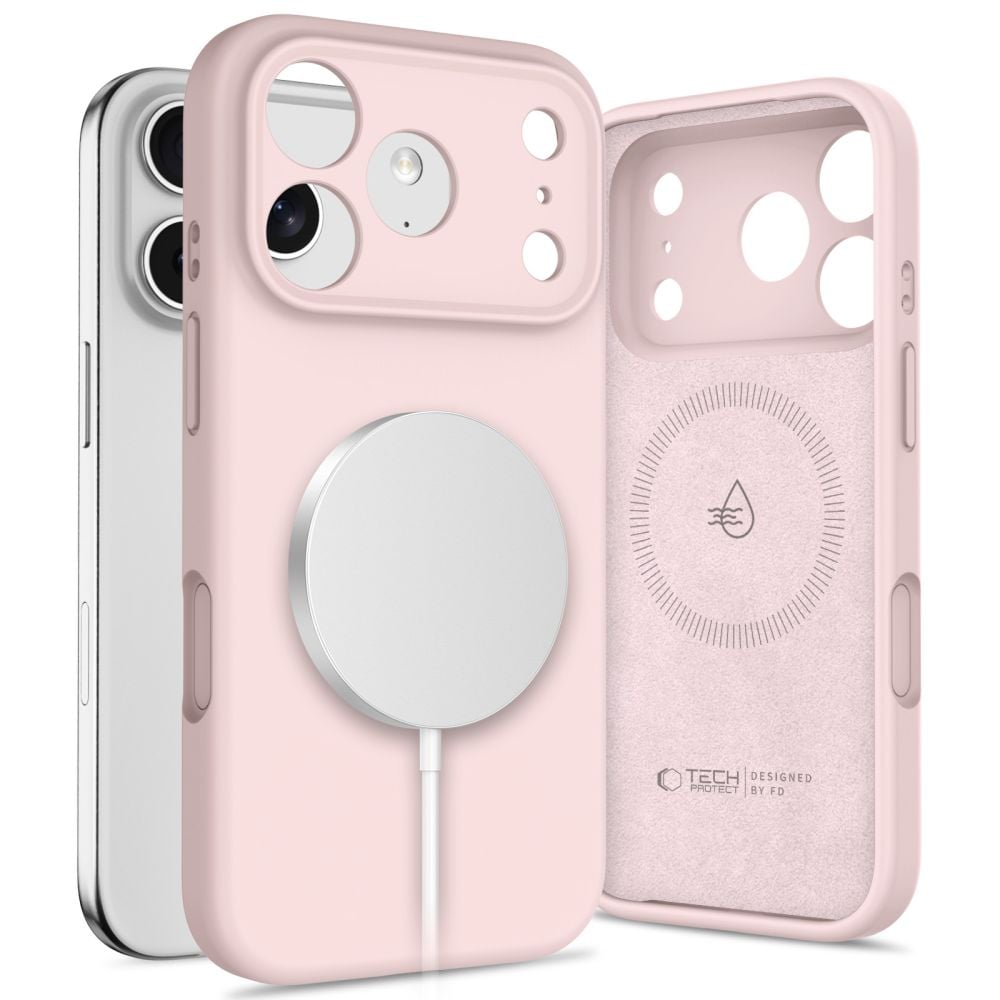 Tech-protect Silicone Magsafe Iphone 17 Pro Pink Pearl