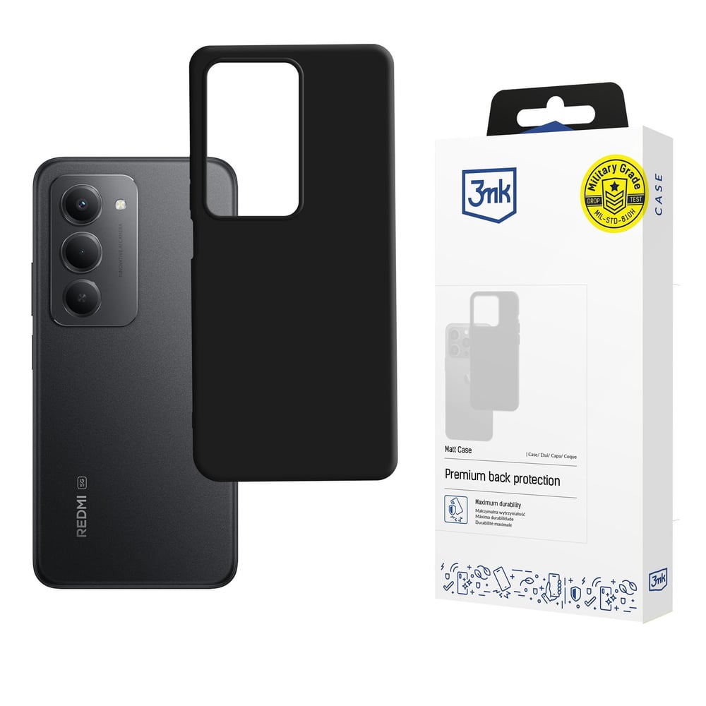 3MK Back Cover Σιλικόνης Μαύρο (Redmi 15)