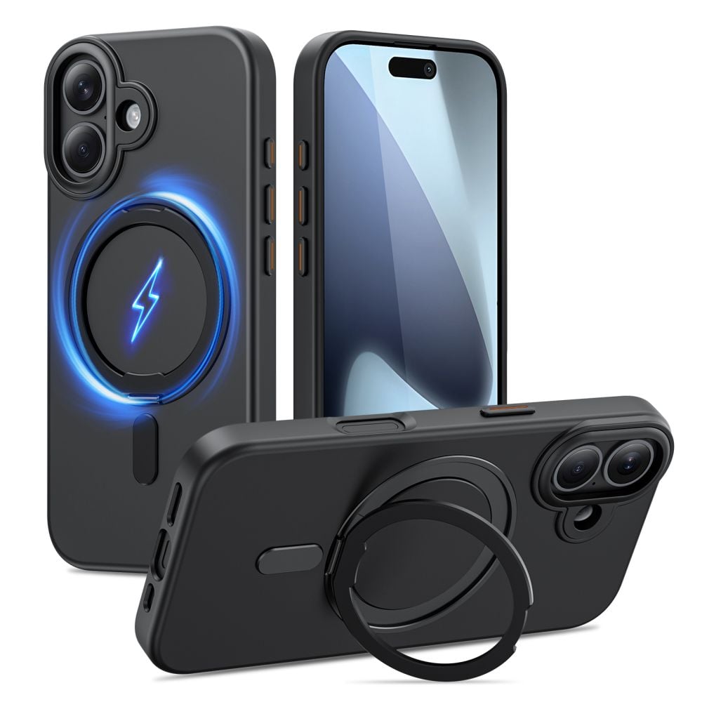 Tech-Protect Magring Back Cover Πλαστικό / Σιλικόνης Μαύρο (iPhone 17)