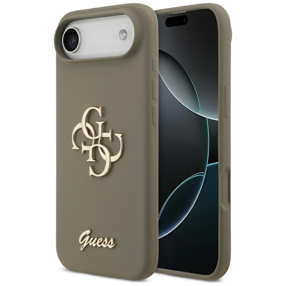 Guess Silicone Big 4g Script Back Cover Σιλικόνης Καφέ (iPhone Air) GUHCP17MSC4GSMW