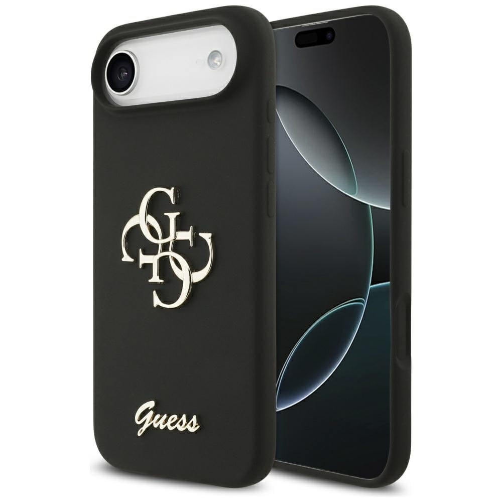 Guess Silicone Big 4g Script Back Cover Σιλικόνης Μαύρο (iPhone Air)