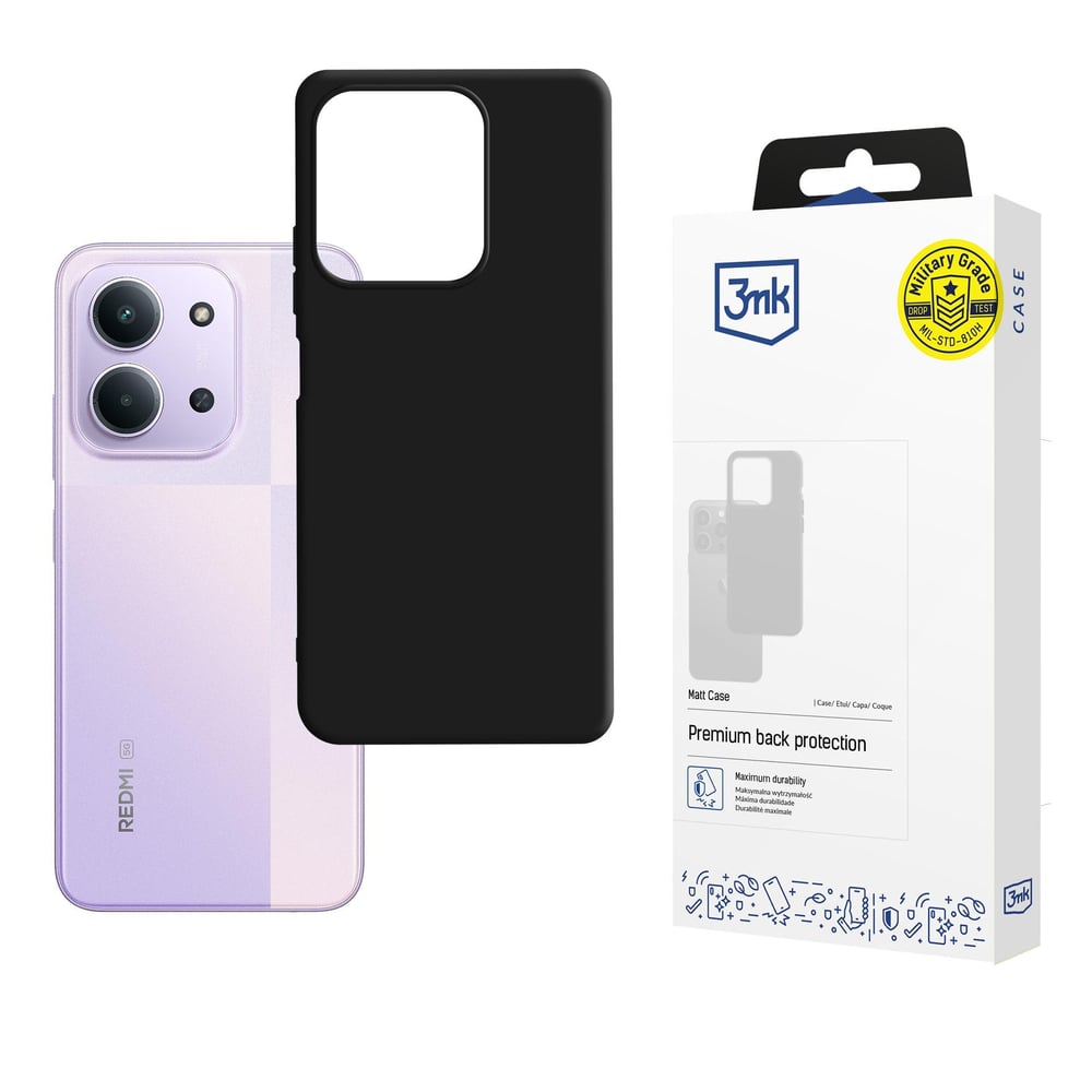 3MK Back Cover Σιλικόνης Μαύρο (Redmi 15C 4G)
