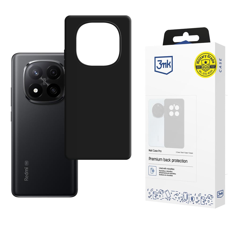 3mk Matt Case Pro Case Xiaomi Redmi Note 15 5g Blackeng
