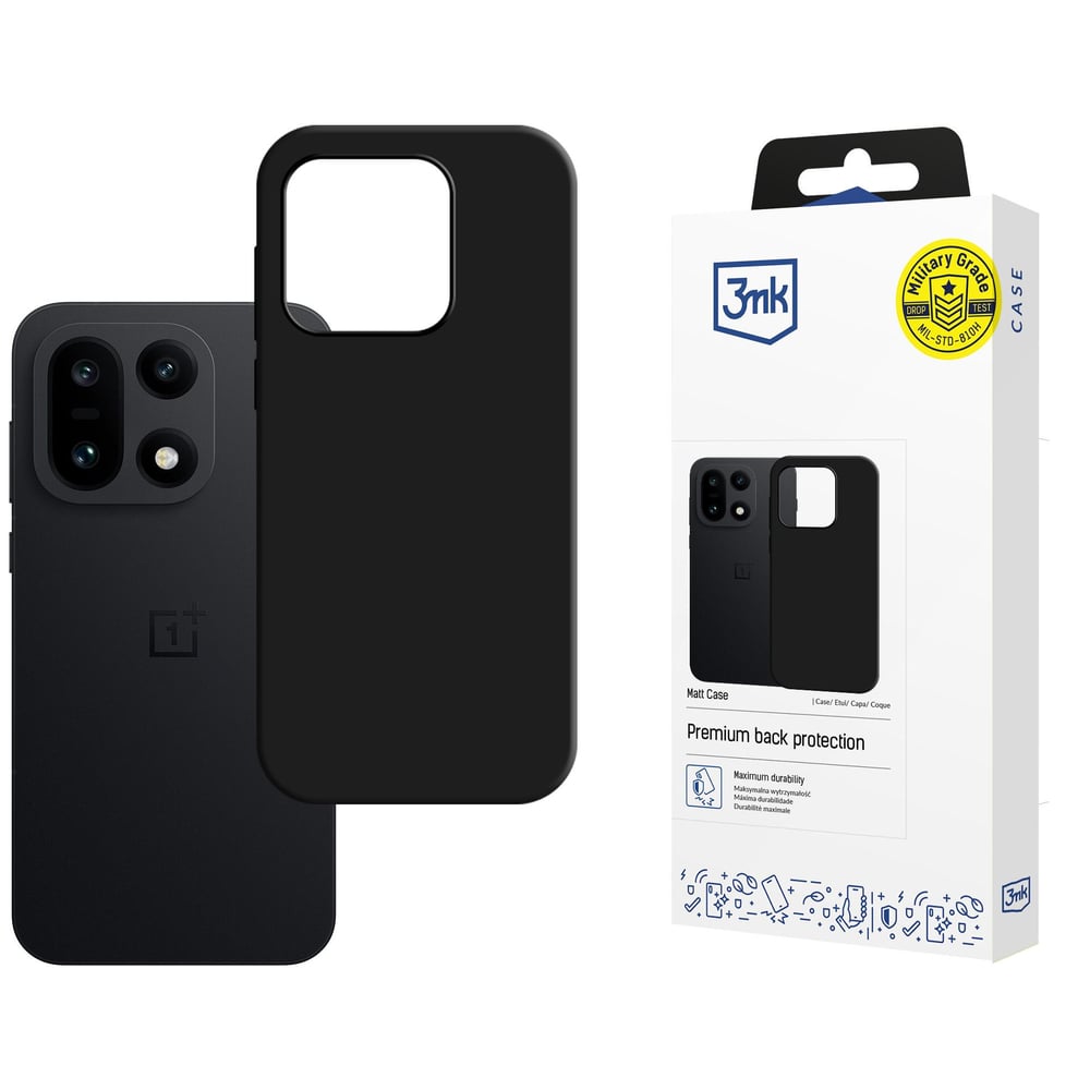 3MK Back Cover Σιλικόνης Μαύρο (OnePlus 15)