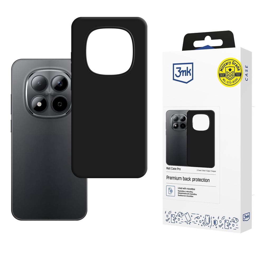 3MK Matt Back Cover Μαύρο (Redmi Note 15 Pro 5G)