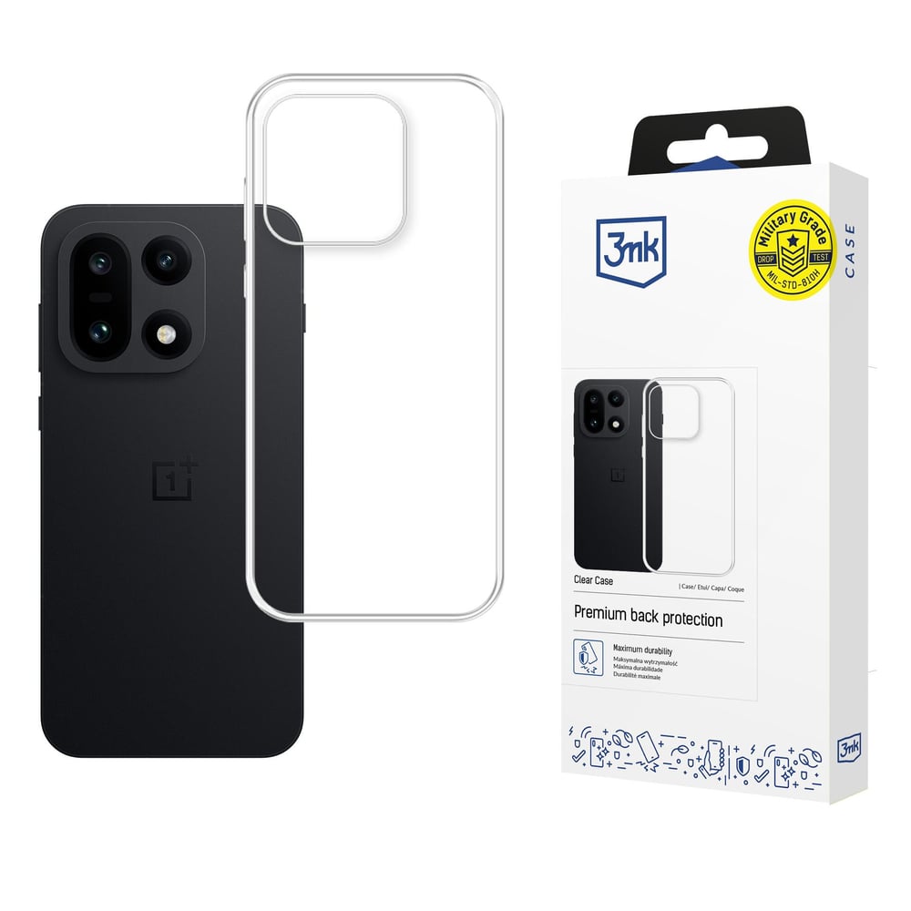 3MK Back Cover Σιλικόνης / Tempered Glass Διάφανο (OnePlus 15)