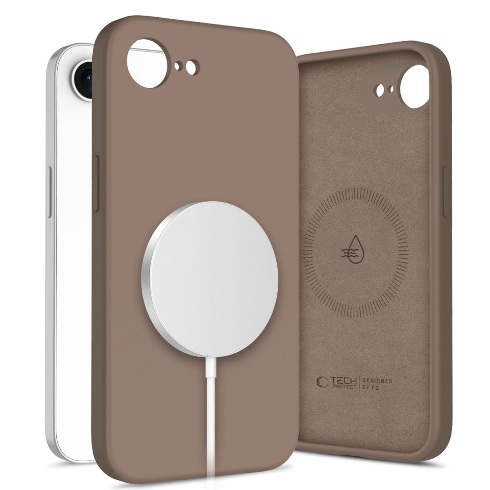 Tech-Protect Back Cover Σιλικόνης Καφέ (iPhone 17e / 16e)