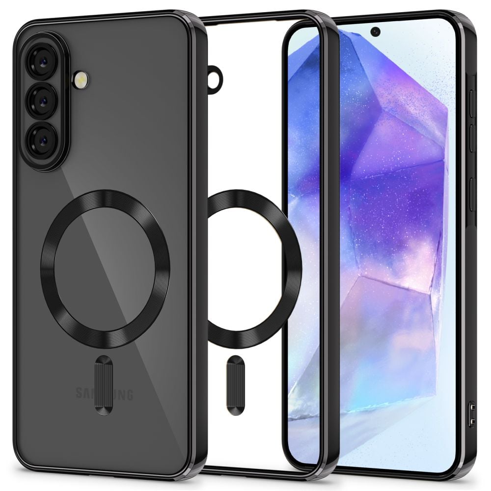 Tech-Protect Magflex Magsafe Back Cover Σιλικόνης Shiny Black (Galaxy A57)