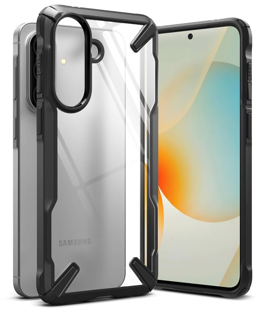 Ringke Fusion X Back Cover Σιλικόνης / Πλαστικό 2mm με Λουράκι Μαύρο (Galaxy A57)