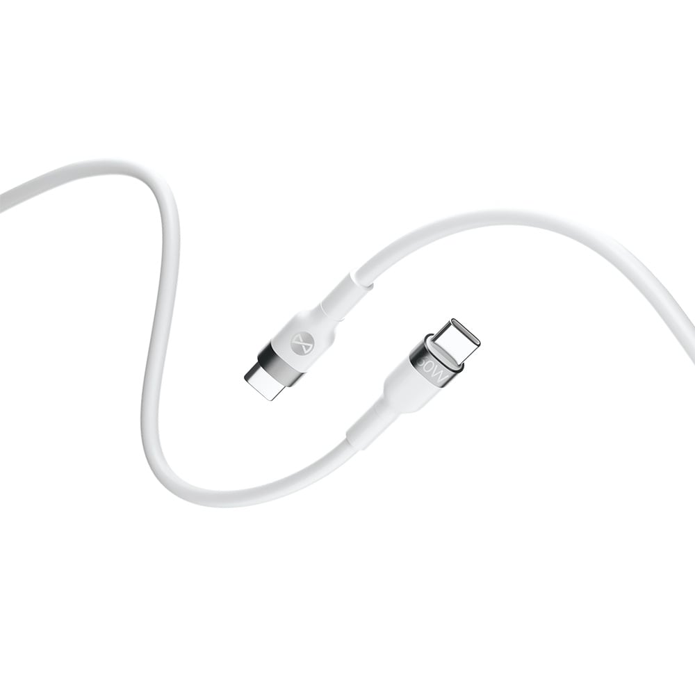 Forever USB 2.0 Cable USB-C male - USB-C 60W Λευκό 1m