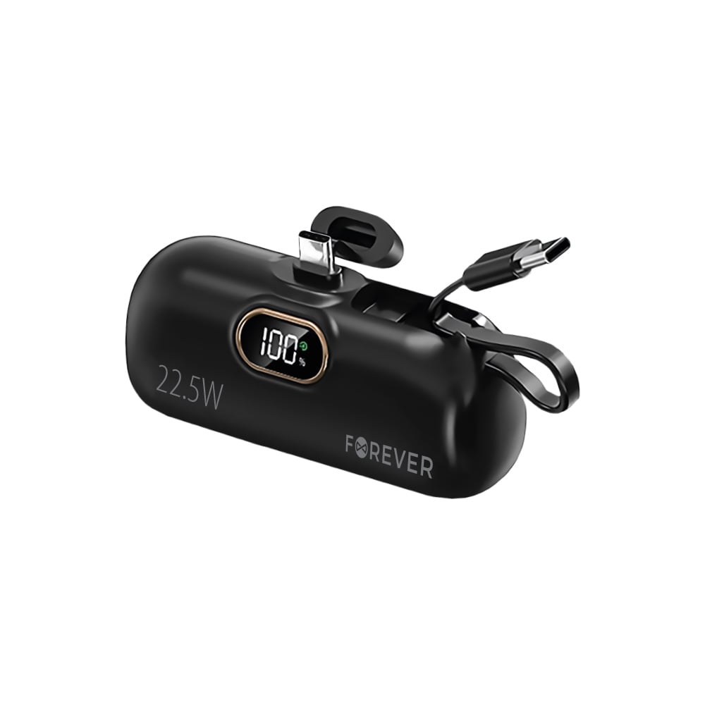 Forever MTB-100 USB-C Power Bank 5000mAh 22.5W Μαύρο