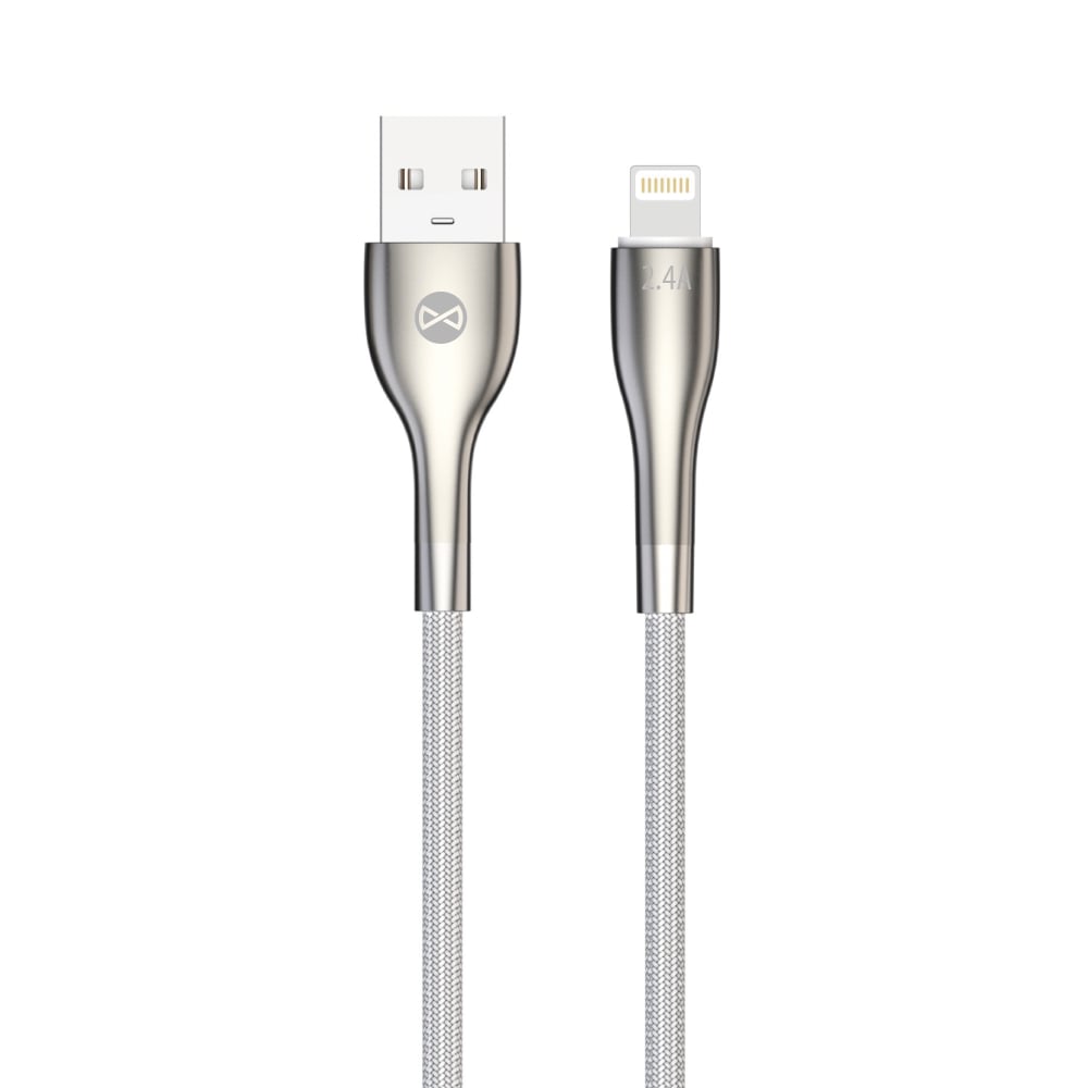 Braided USB-A to Lightning Cable Λευκό 1m