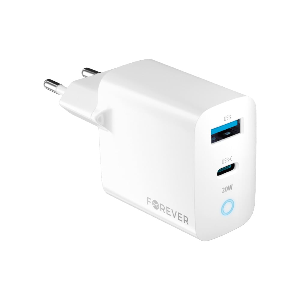 Forever Φορτιστής Χωρίς Καλώδιο 20W Power Delivery Λευκός (Tc-06-20ac)