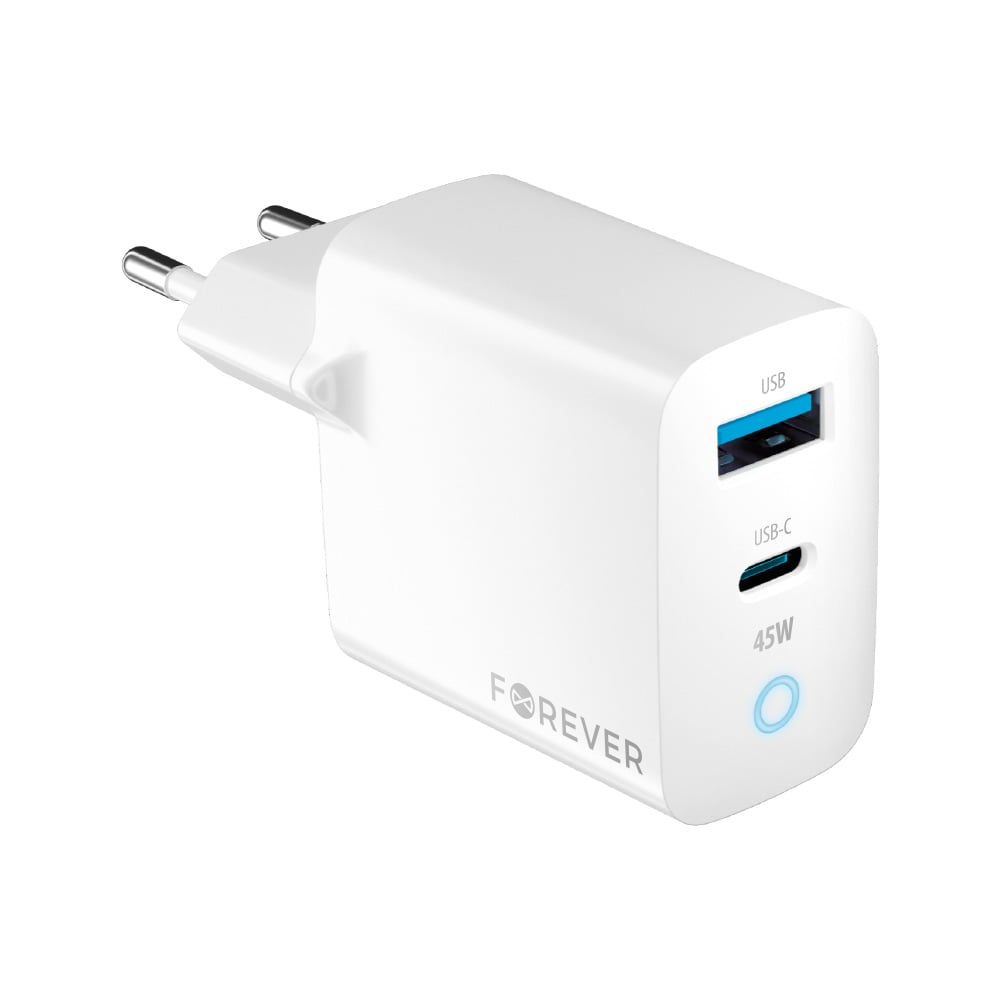 Forever Φορτιστής Χωρίς Καλώδιο GaN 45W Power Delivery Λευκός