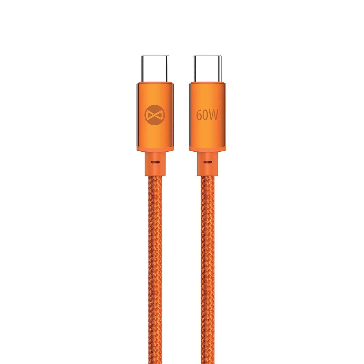 Forever USB 2.0 Cable USB-C male - USB-C 60W PD Πορτοκαλί 1m
