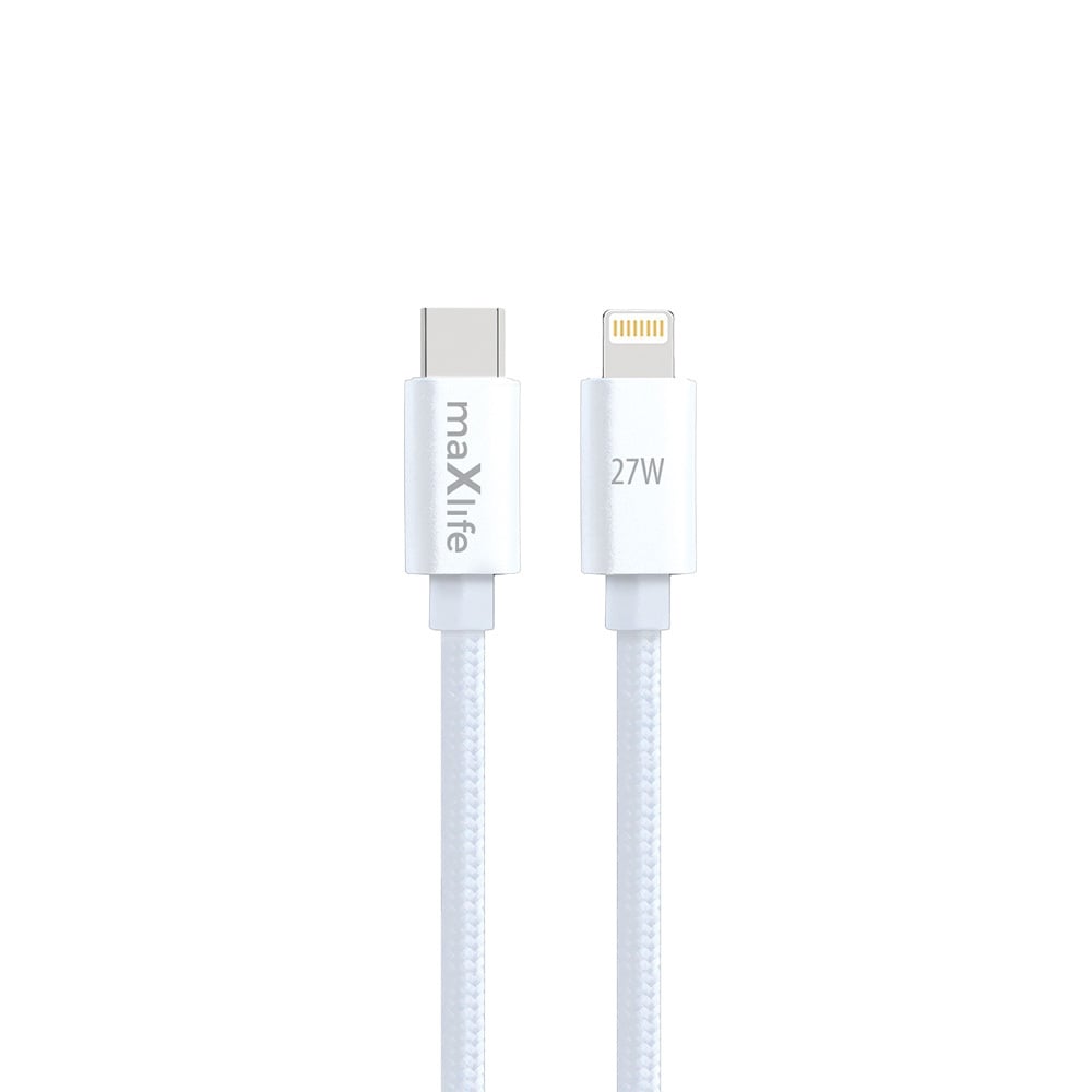 Maxlife USB-C to Lightning Cable 27W Λευκό 2m
