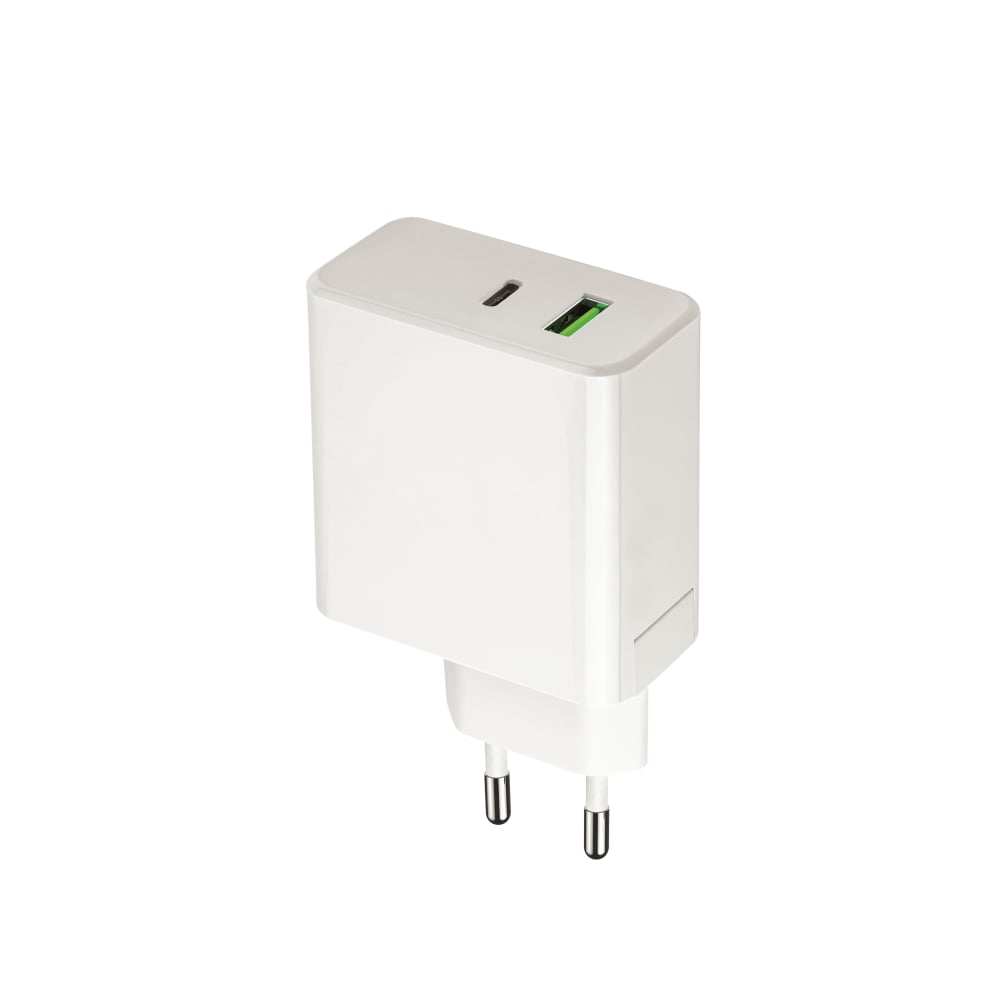 Setty Φορτιστής Χωρίς Καλώδιο με Θύρα USB-A και Θύρα USB-C 45W Power Delivery Λευκός (LSI-01)